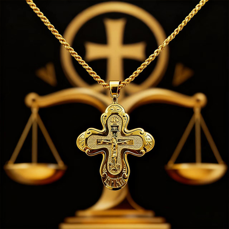 Cross Pendant Necklace Gold - Yeni 2026 Ortodoks Göğüs Haçı Ortodoks