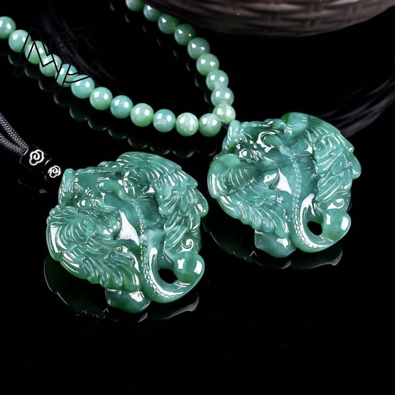 Necklaces - Doğal Gerçek Zümrüt Mavi Su Üzerinde