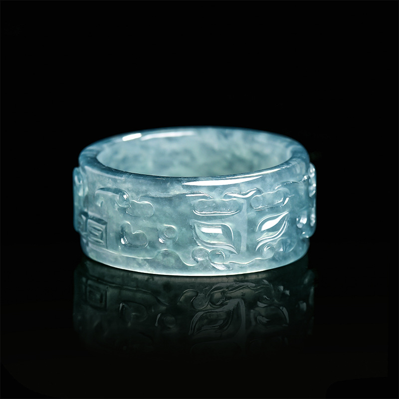 Rings - Myanmar Jadeite Taotie Yüzük Moda Aksesuarları