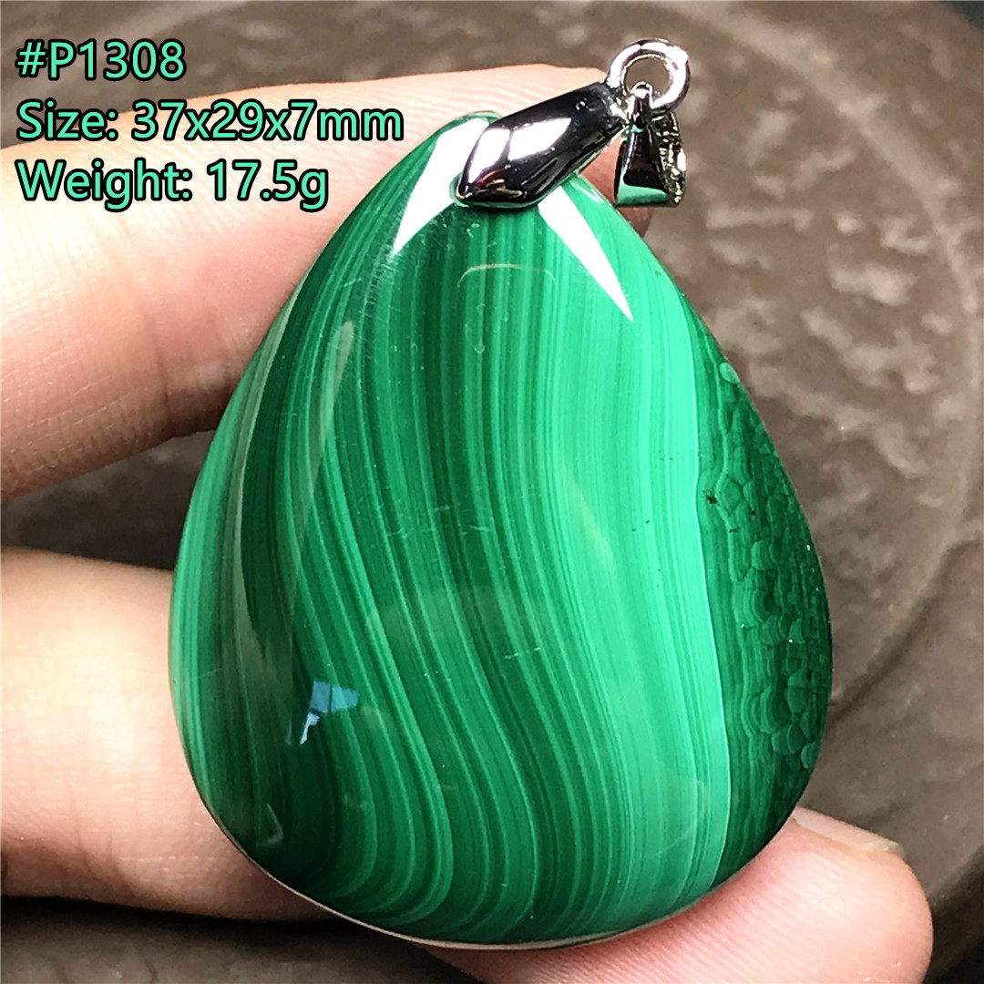 Crystal Pendant Necklace Natural Stone - Doğal yeşil malakit Chrysocolla kolye kolye