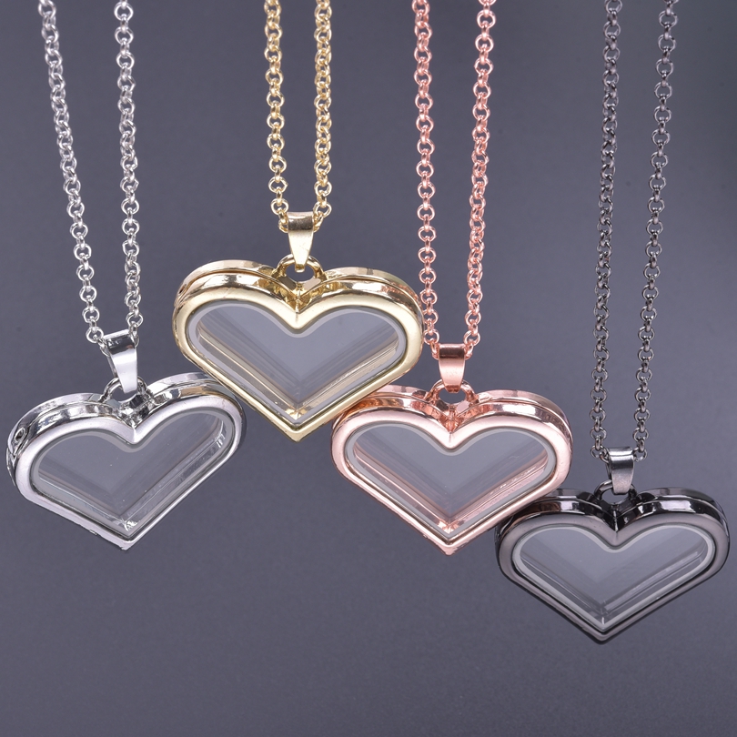 Heart Locket Necklace Photo - 1 adet Y2K kız tatlı aşk