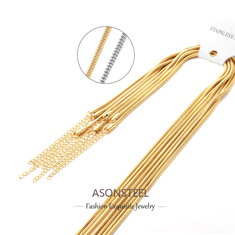 Cuban Link Chain 12Mm - ASONSTEEL 10 adet/grup Boho Yılan Zincirli