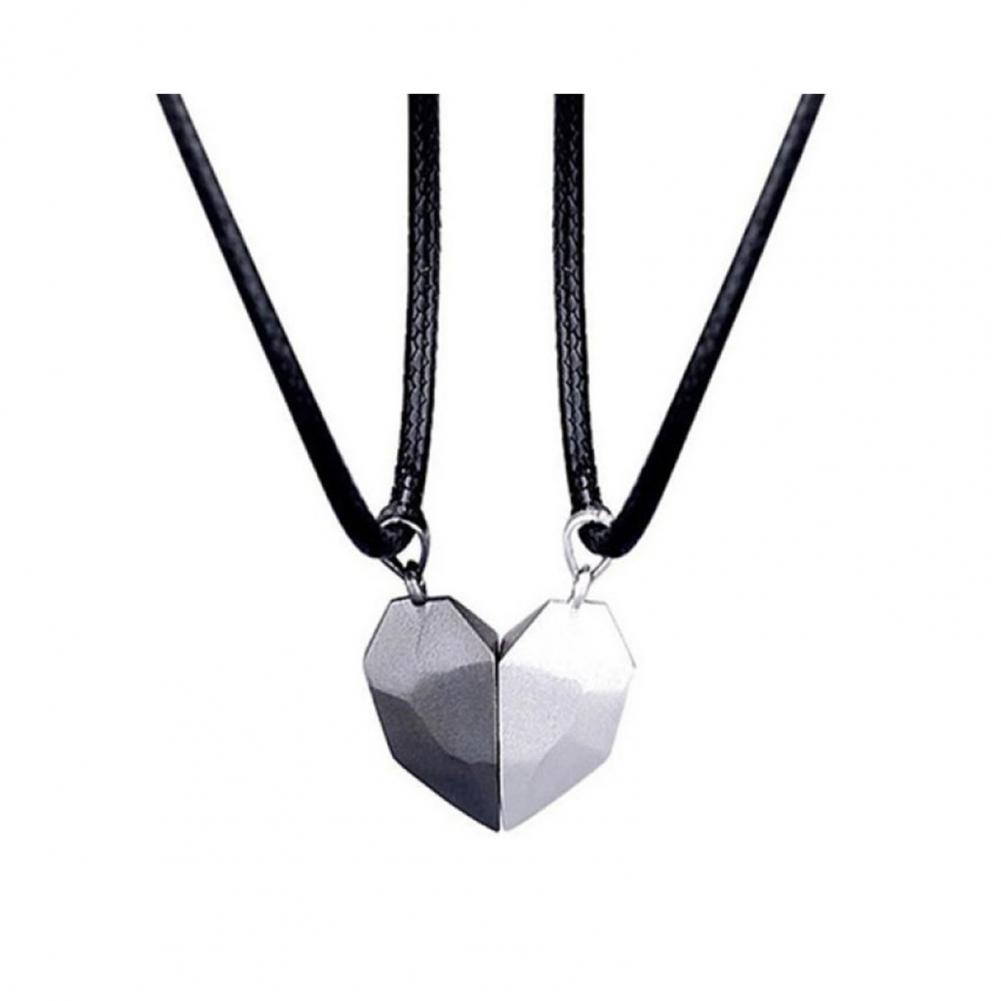 Magnetic Couple Matching Necklaces - Kalp Kolye Çift Eşleşen Kolye Seti