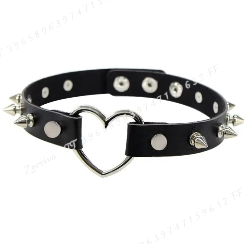Harajuku Punk Rock Gotik Gerda - Goth Punk Spike Choker incelemesi ve fiyatı