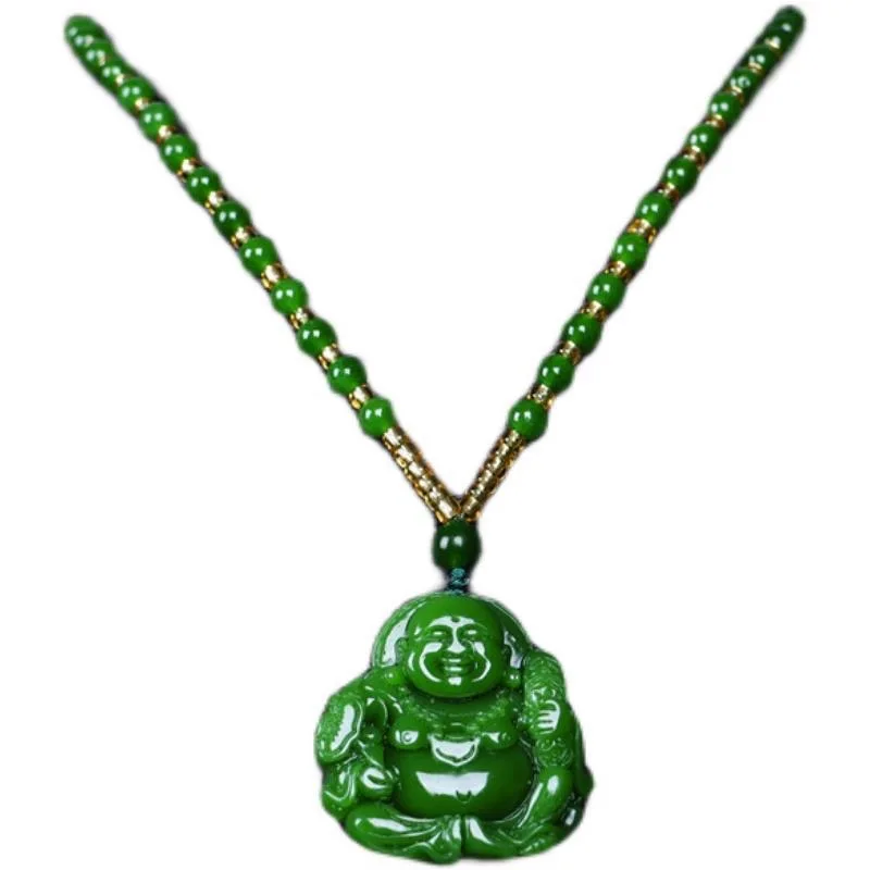 Çin yeşil yeşim Maitreya buda  - Necklaces incelemesi ve fiyatı