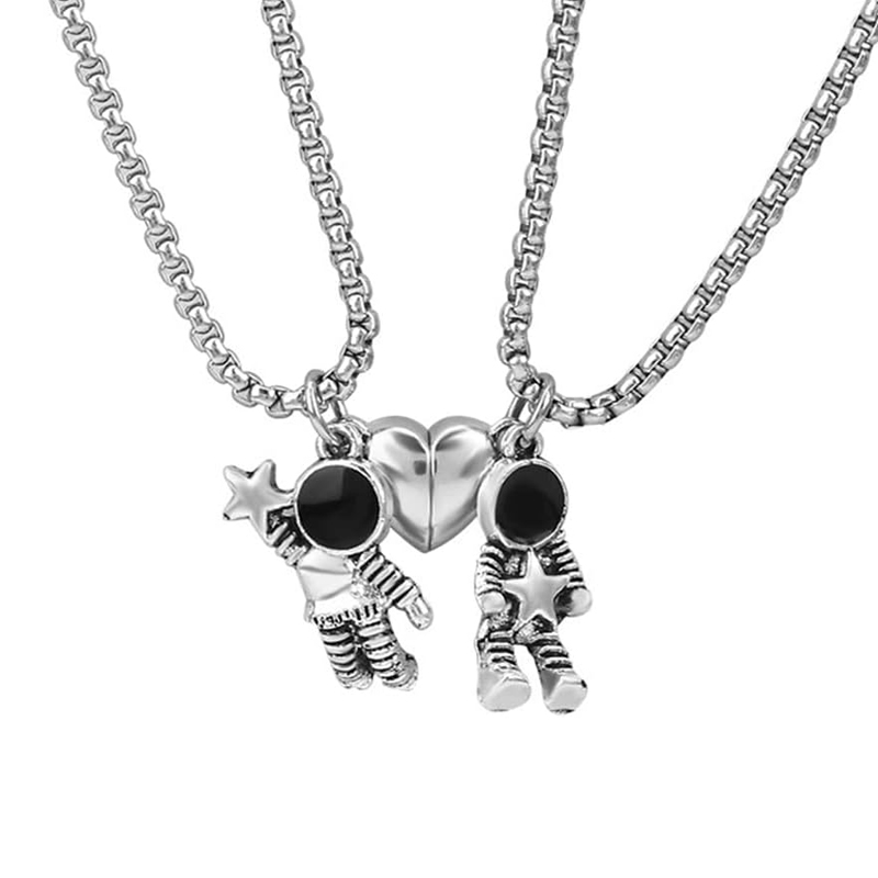 2 adet astronomi Spaceman eşle - Magnetic Couple Matching Necklaces incelemesi ve fiyatı