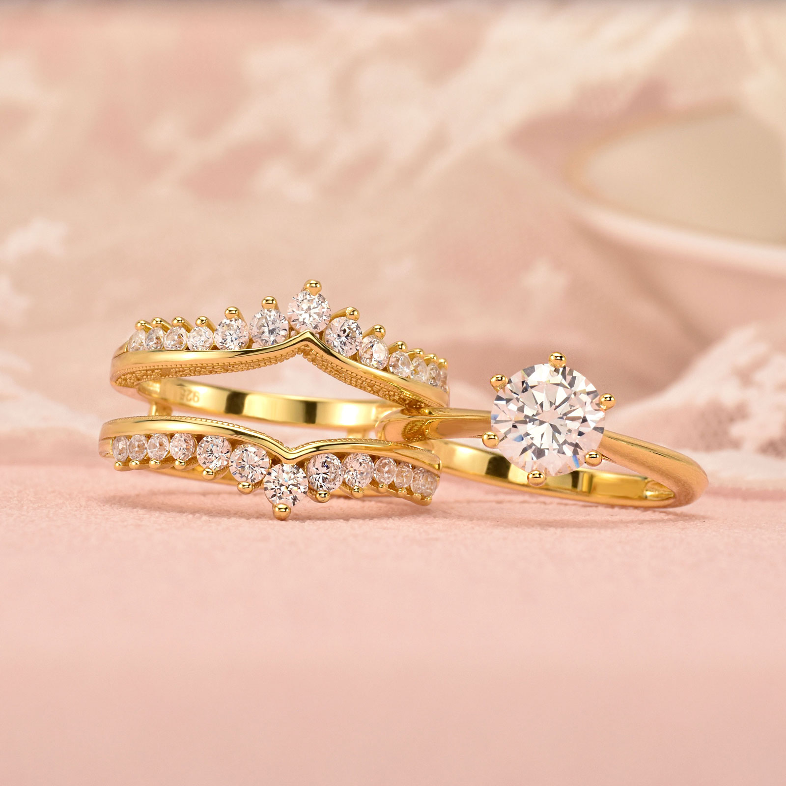 Newshe 14k Sarı Altın Kaplama  - Moissanite Engagement Ring 1 Carat incelemesi ve fiyatı