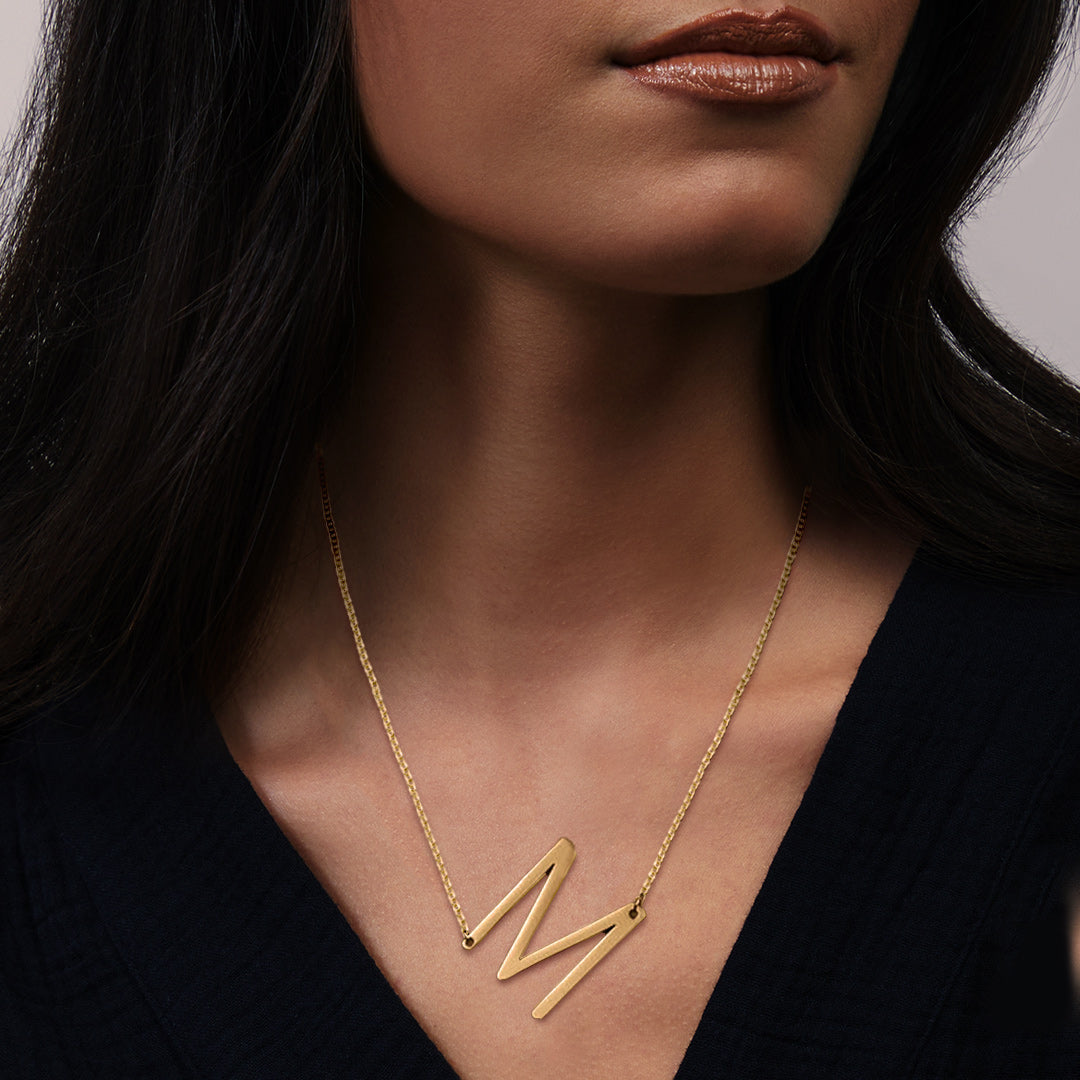 Bildirimi İlk kolye kişiselleş - Initial Letter Necklace 18K Gold incelemesi ve fiyatı