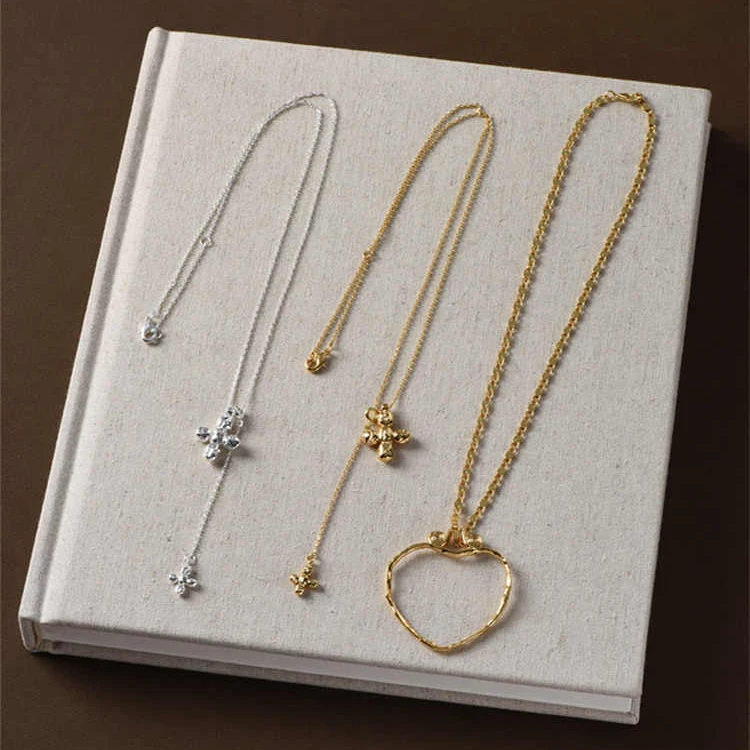 Avrupa Amerika Büyük Kalp Çift - Cross Pendant Necklace Gold incelemesi ve fiyatı