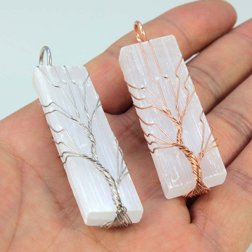Kadınlar için bakır tel sarılm - Crystal Pendant Necklace Natural Stone incelemesi ve fiyatı