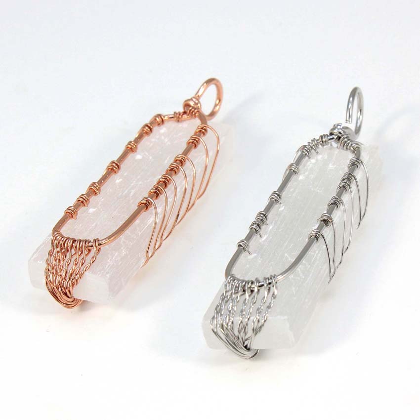Kadınlar için bakır tel sarılm - Crystal Pendant Necklace Natural Stone incelemesi ve fiyatı