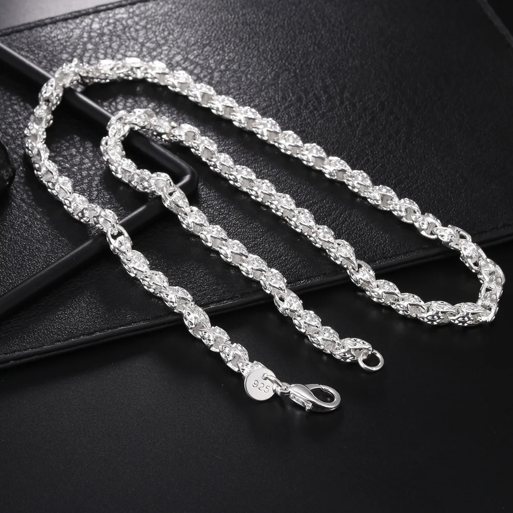 Sıcak takılar 925 Ayar Gümüş 5 - 925 Sterling Silver Chain Necklace Men incelemesi ve fiyatı