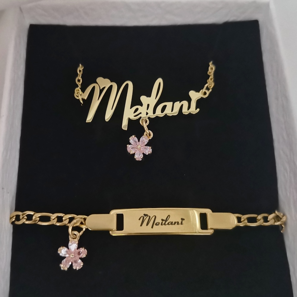 LeeChee çiçek zirkon küçük kol - Custom Name Necklace Stainless Steel incelemesi ve fiyatı