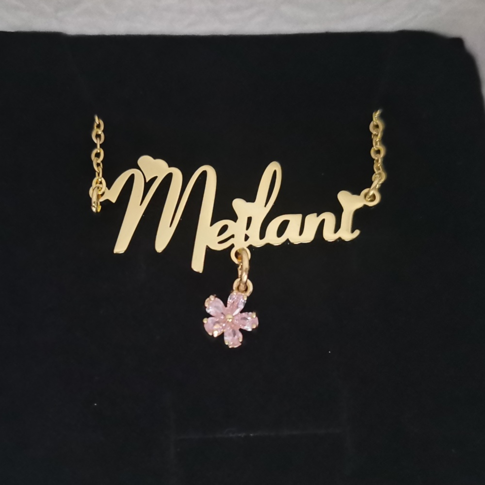 LeeChee çiçek zirkon küçük kol - Custom Name Necklace Stainless Steel incelemesi ve fiyatı