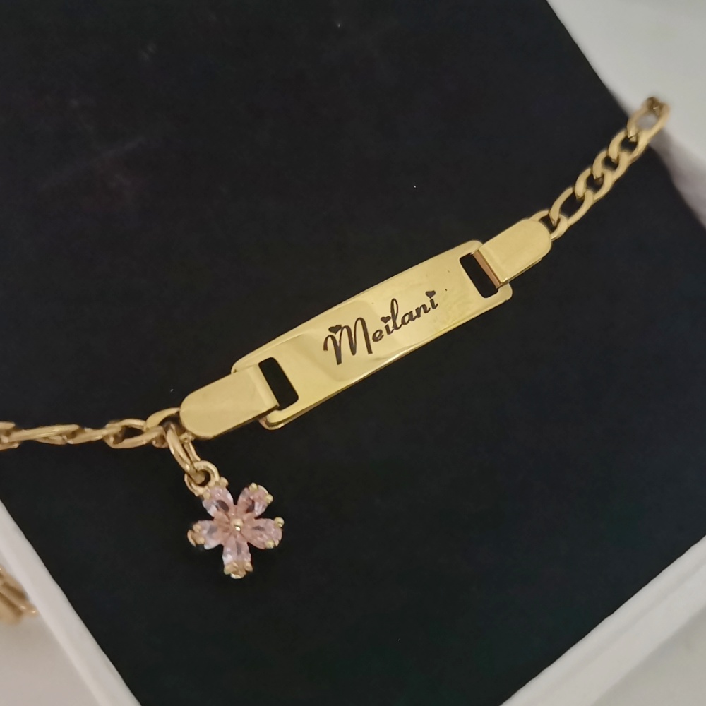 LeeChee çiçek zirkon küçük kol - Custom Name Necklace Stainless Steel incelemesi ve fiyatı