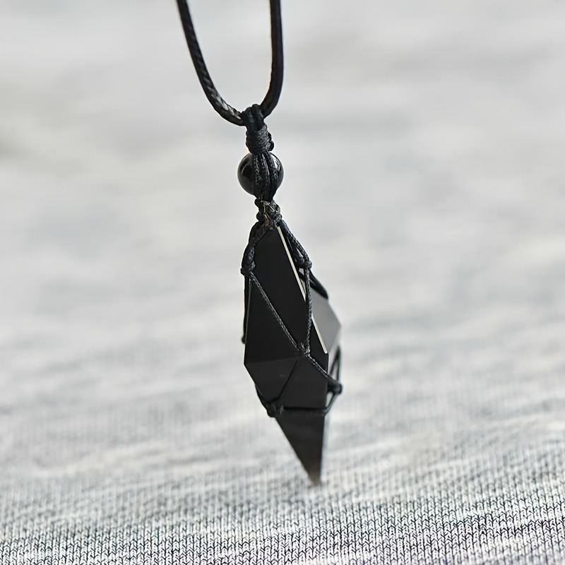 Siyah Obsidyen Ok Ucu Kristal  - Crystal Pendant Necklace Natural Stone incelemesi ve fiyatı