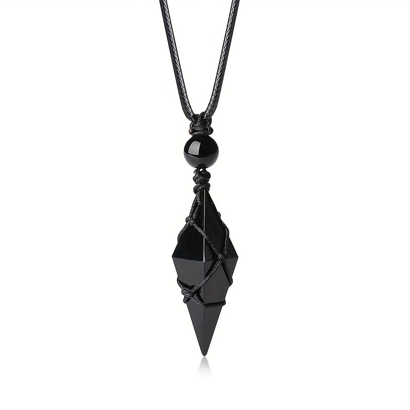 Siyah Obsidyen Ok Ucu Kristal  - Crystal Pendant Necklace Natural Stone incelemesi ve fiyatı