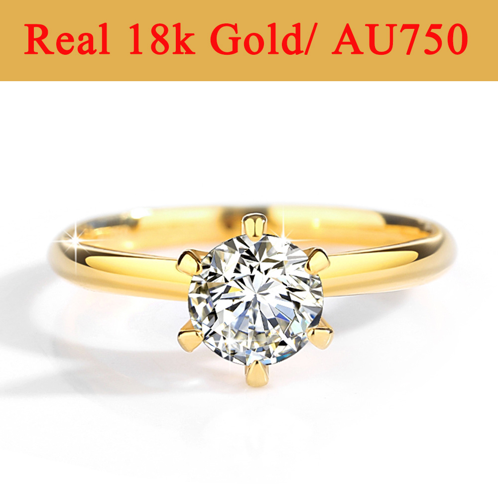 Gerçek Altın 18 K Mozanit Yüzü - Moissanite Engagement Ring 1 Carat incelemesi ve fiyatı